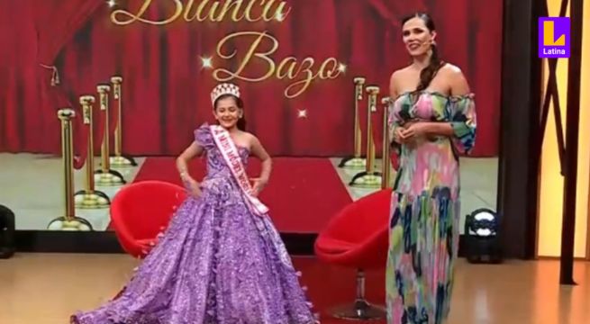 Maju Mantilla emociona con sus palabras a Bianca Bazo, ganadora del Mini Model World 2024
