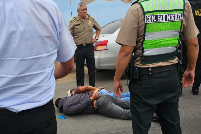 San Miguel: 2 delincuentes capturados y un agente de seguridad fallecido en robo a camión